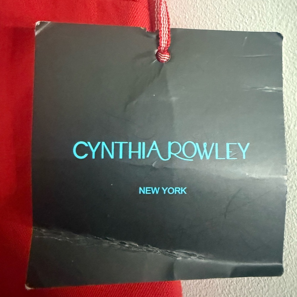 Cynthia Rowley Cotton Twill Trousers Red Sz 2 $159 Chic Preppy Career NWT - Picture 6 of 6